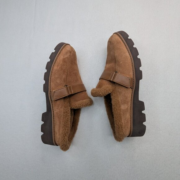 Vionic Women's Kailen‎ Faux Fur Tan Brown Sherpa Mules Slip-On Size 6.5 - Picture 7 of 10